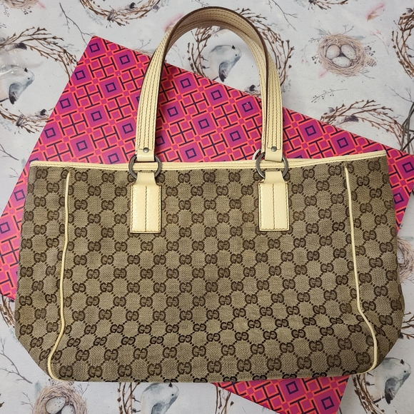 🤍 Gucci GG Canvas Tote Bag EUC - Picture 10 of 13